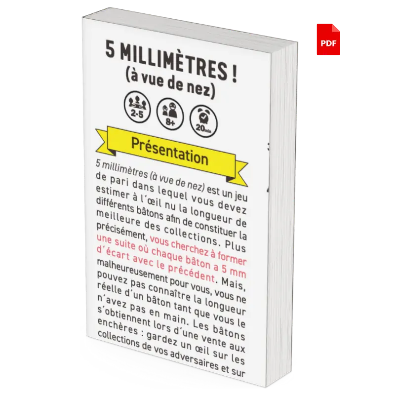 règle de 5 Millimètres ! (À Vue De Nez)